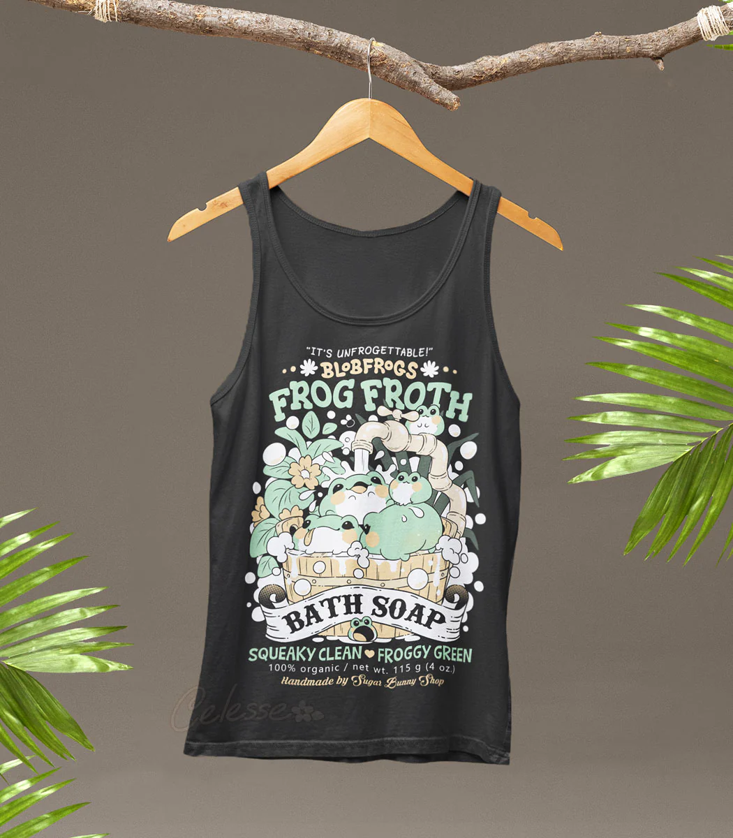 Blobfrogs Frog Froth Bath Soap Tank Top