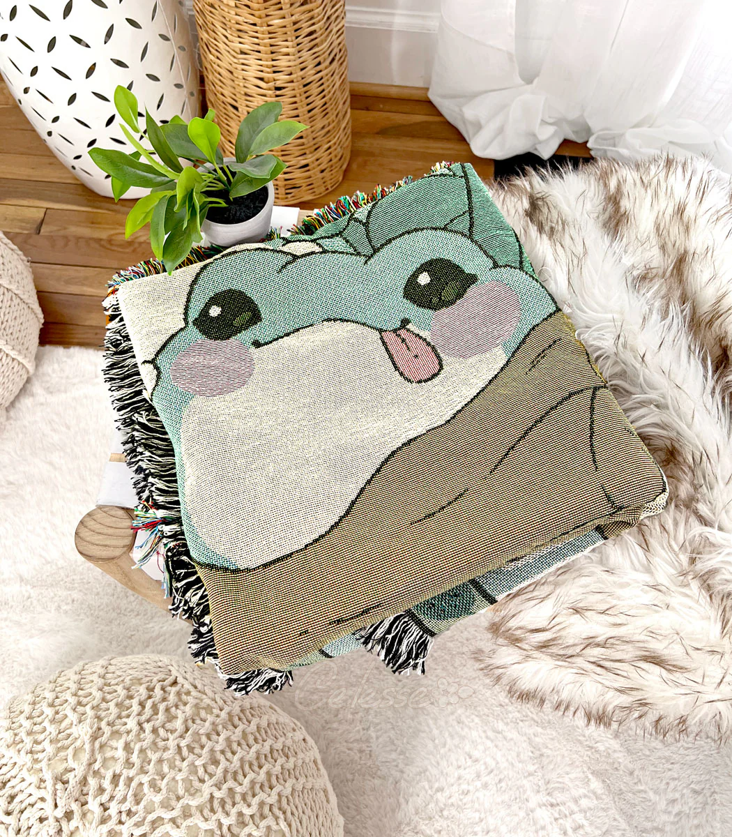 Blobfrogs Woven Blanket - Image 3