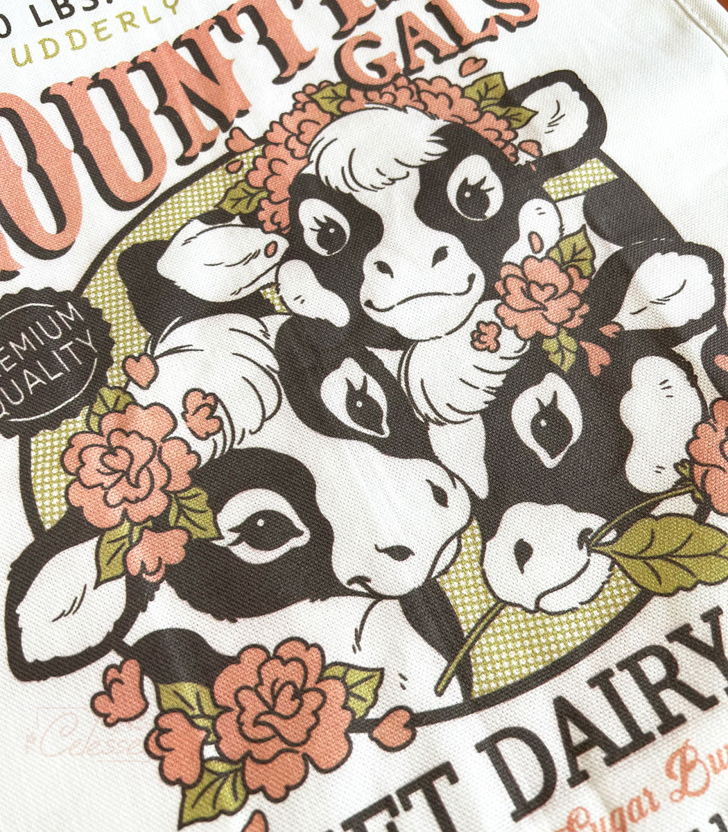 Country Gals Cows Canvas Tote Bag - Image 3