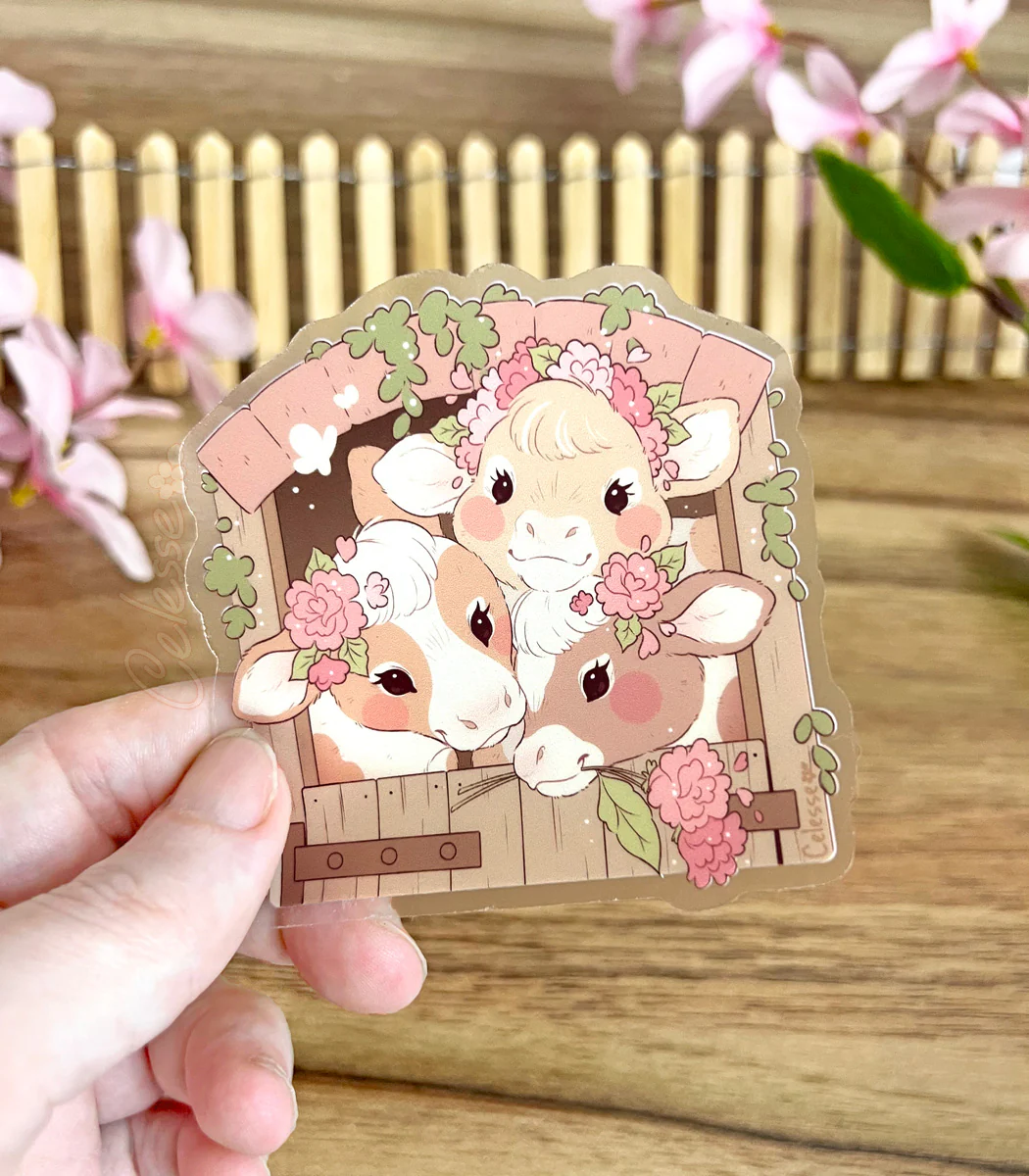 Country Girls Cows Vinyl Sticker