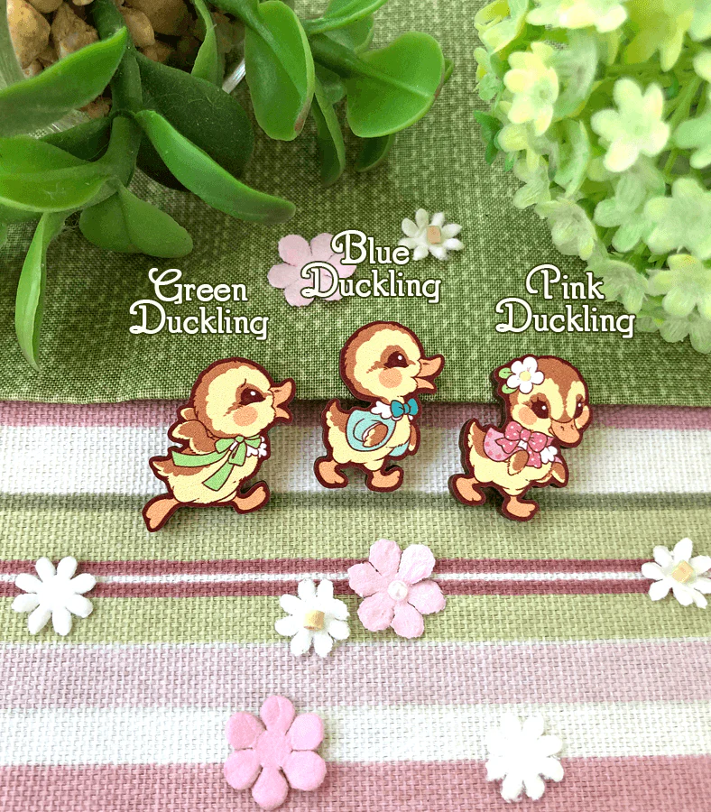 Darling Ducklings Wood Pins or Magnets - Image 4
