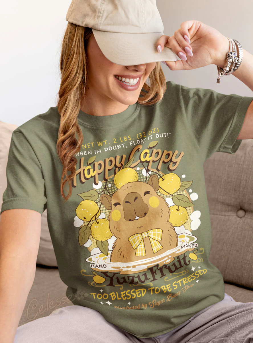 Happy Cappy Yuzu Fruit Shirt - Image 3