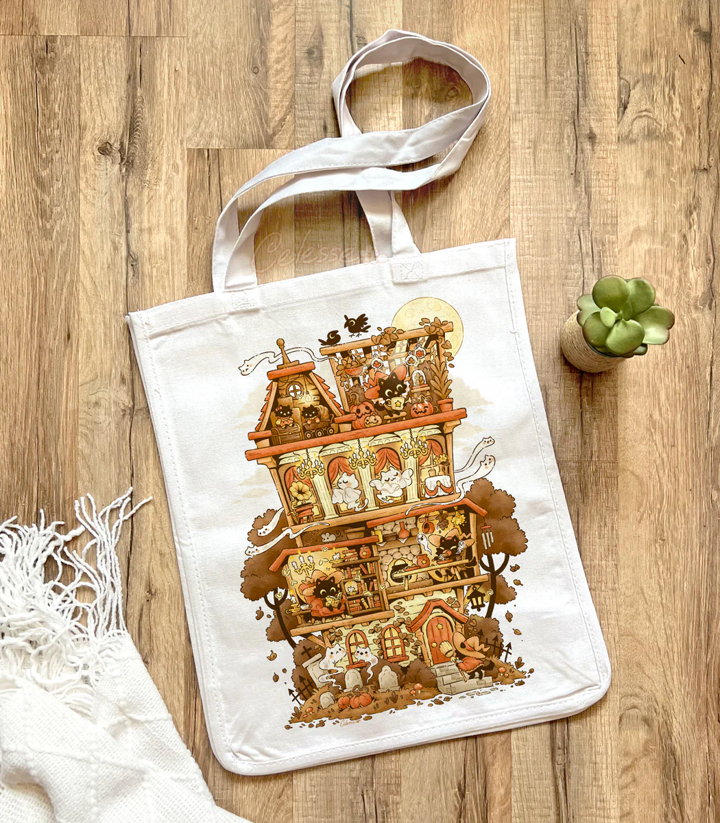 Haunted Home Canvas Tote Bag