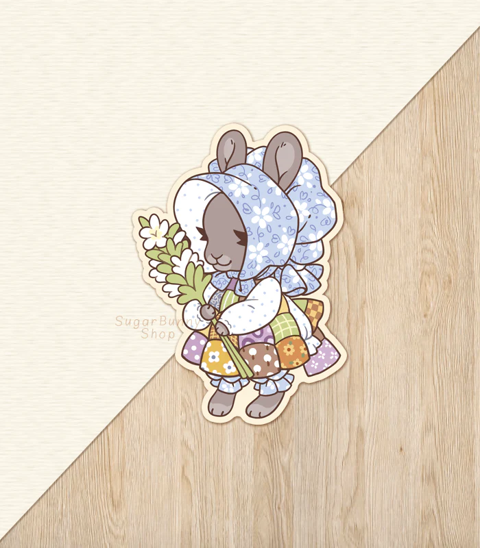 Holly Bunny Vinyl Sticker - Image 2