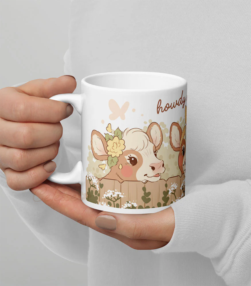 Howdy Neighbor Cows Mug - Image 2