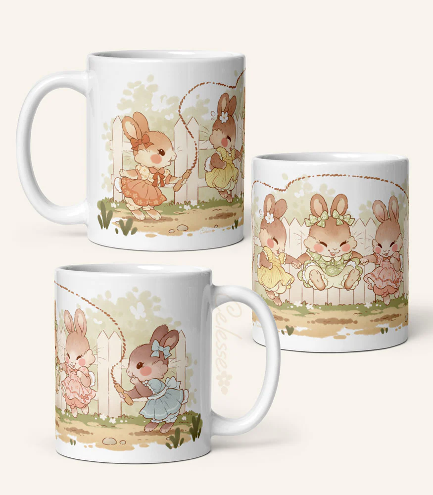 Jump Rope Bunnies Mug - Image 2