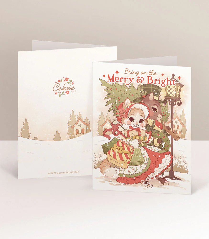 Merry & Bright Christmas Greeting Card
