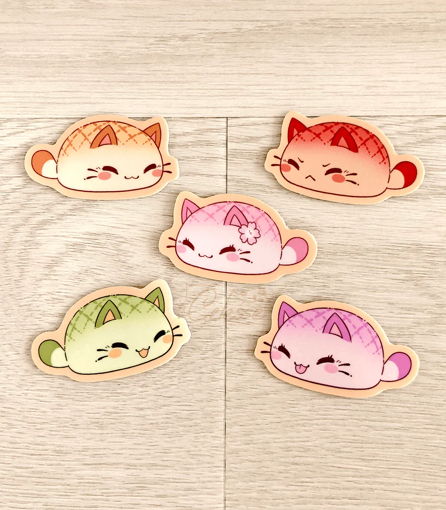 Nyanpan Cat 5 Sticker Set