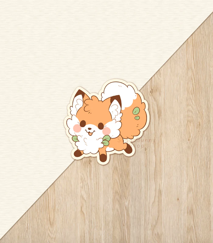 Wee Doki Fox Mini Vinyl Sticker