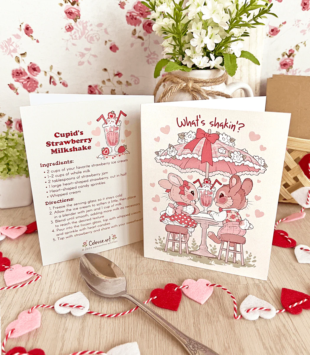 What's Shakin'? Milkshake Bunnies Greeting Card - Image 3